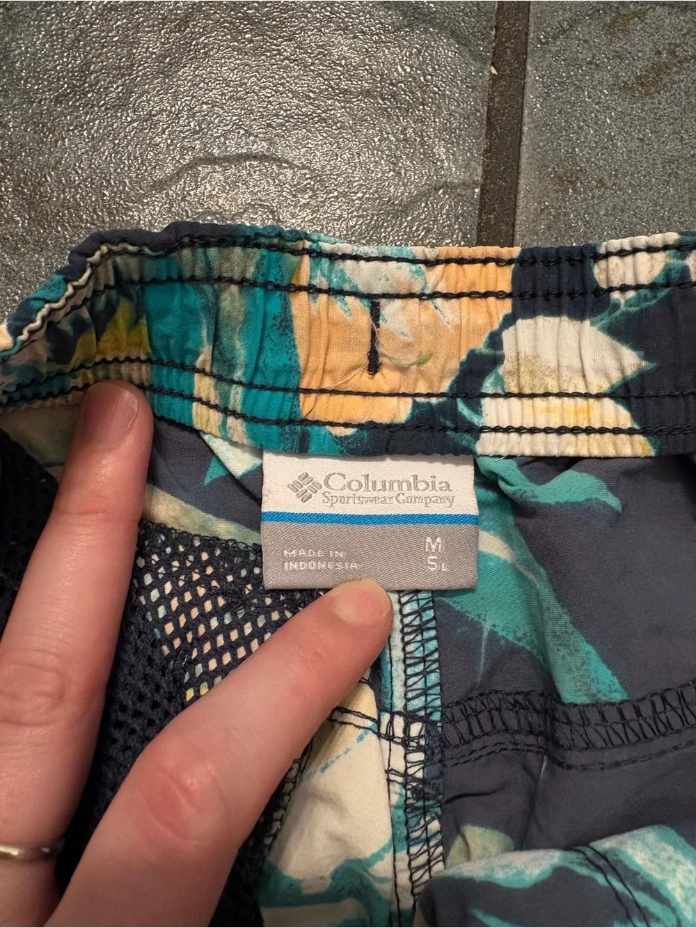 Columbia Blue/Yellow Floral Shorts - 5” inseam